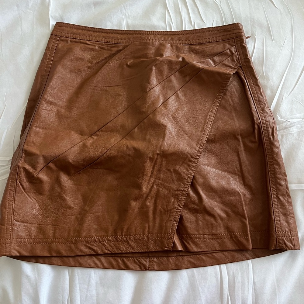 Free People Faux Leather Skirt